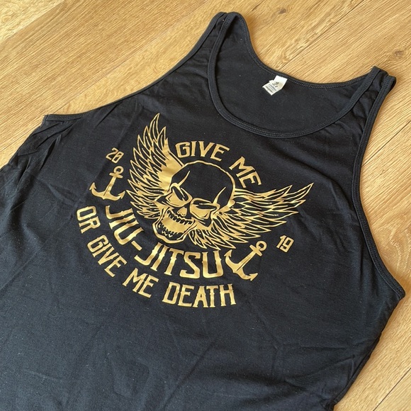 🦄 Brazilian jiu-jitsu black tank top - “Give me jiu-jitsu or give me death” - Picture 3 of 5